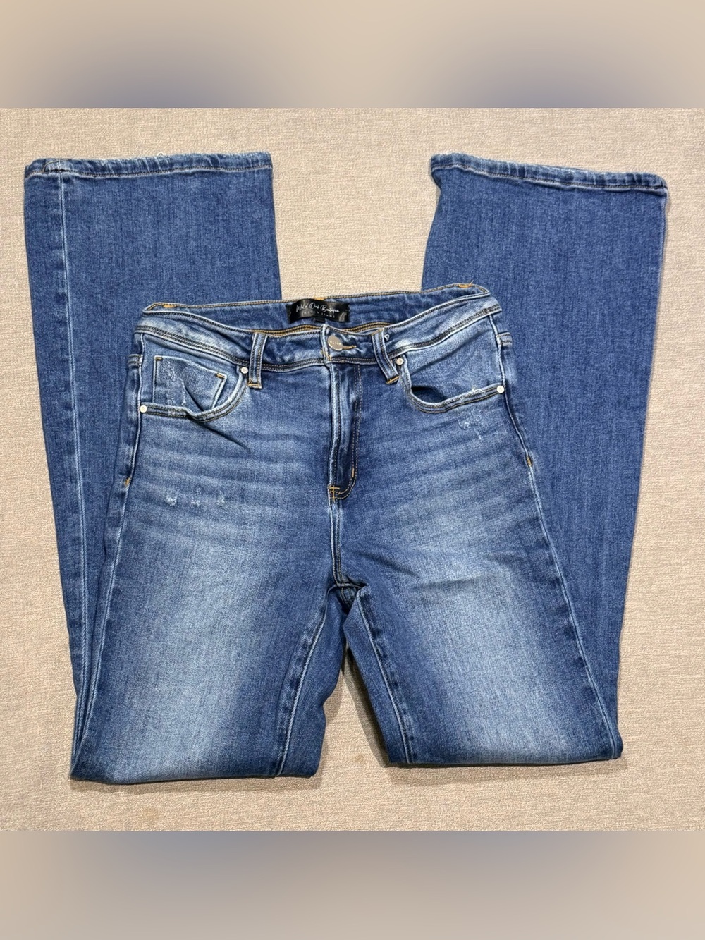 Women’s Boot Cut Jeans in Mid Blue - Casual Everyday Style